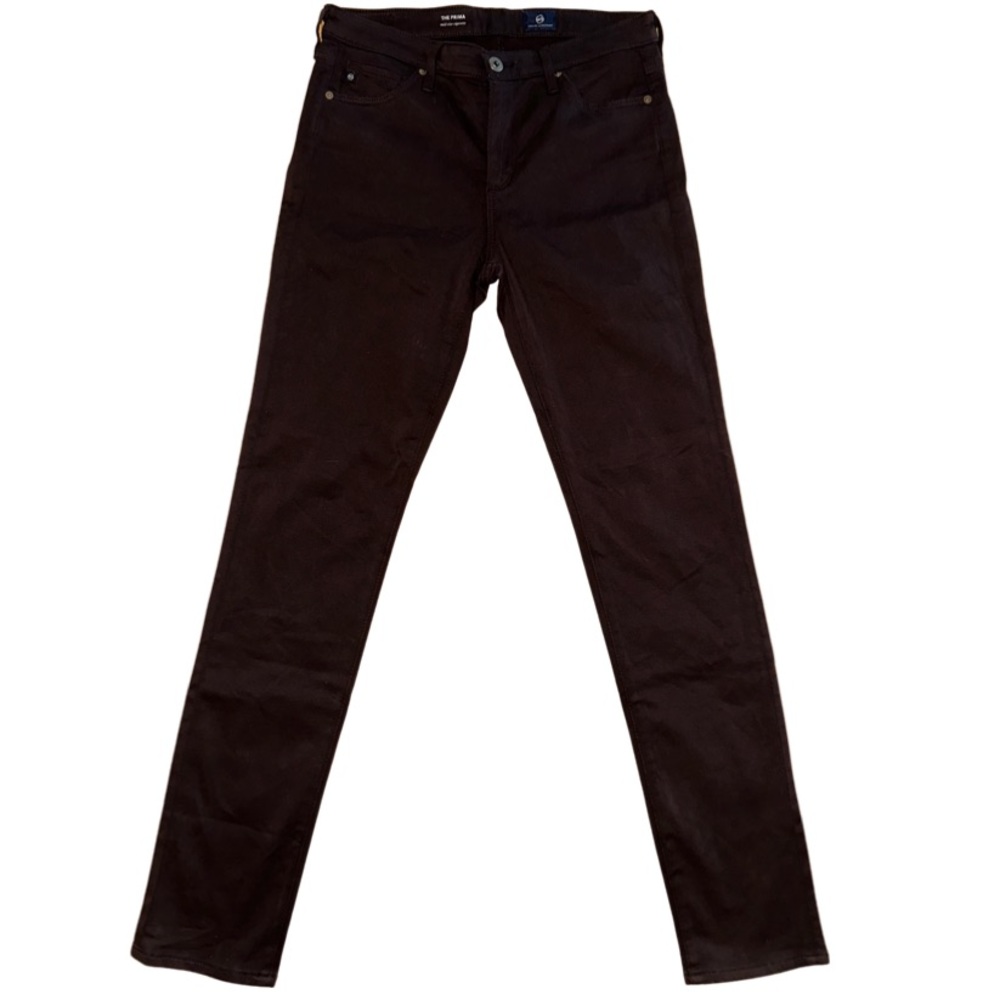 AG JEANS Prima Mid-Rise Cigarette Jeans in Dark Deep Brown Burgundy Size 27R - Picture 3 of 9
